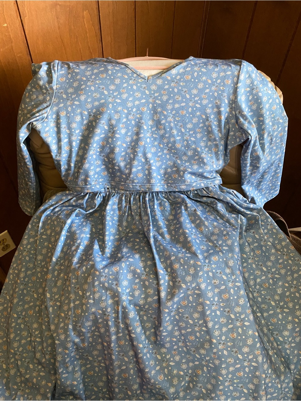 Light Blue Daysley Cotton Maternity/Nursing Dress